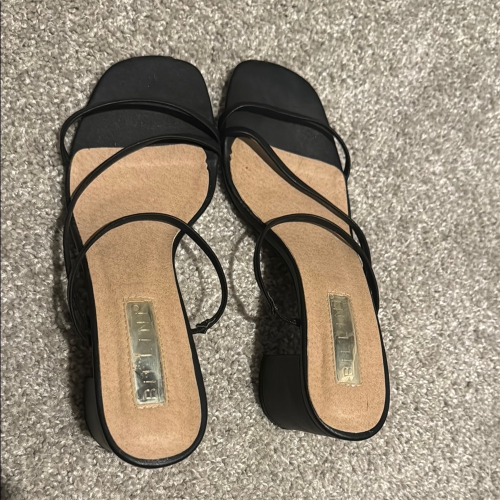Billini Black Heeled Sandals Elegant Design